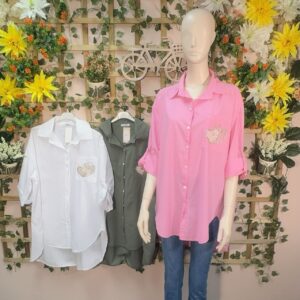 Camisa larga corazón